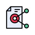 Sharing vector line colour icon Royalty Free Stock Photo