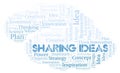 Sharing Ideas typography word cloud create with the text only. Royalty Free Stock Photo