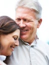 Sharing a lifetime of laughter and love. an affectionate senior couple. Royalty Free Stock Photo