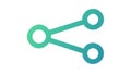 Sharing Network Icon, Connect Spread Content, vector design Generative AI Royalty Free Stock Photo