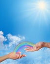 Sharing a Rainbow moment with you Royalty Free Stock Photo