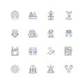 Sharing and transferring line icons collection. Share, Transfer, Exchange, Donate, Disperse, Distribute, Communicate