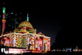 Sharjah light festival, beautiful displayed light art at a mosque