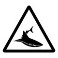 Shark Area Symbol Sign,Vector Illustration, Isolate On White Background Label. EPS10