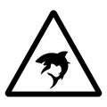 Shark Area Symbol Sign,Vector Illustration, Isolate On White Background Label. EPS10