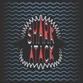 Shark atack. Slogan for t-shirts or other uses Royalty Free Stock Photo