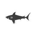 Shark black icon.