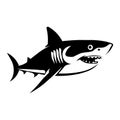 Shark black vector icon on white background