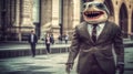 shark businessman in a suit.. Generative AI