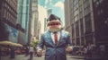 shark businessman in a suit.. Generative AI