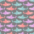 Shark cartoon pattern seamless. Sea predator background. Big fish monster texture. Baby fabric ornament Royalty Free Stock Photo