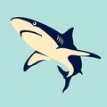 Shark color vector illustration style Flat