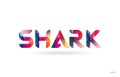 shark colored rainbow word text suitable for logo design Royalty Free Stock Photo