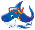 Shark diver Royalty Free Stock Photo