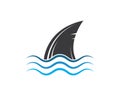 shark fin icon vector illustration