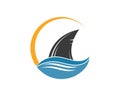 shark fin icon vector illustration Royalty Free Stock Photo