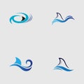 Shark fin logo template vector icon illustration design Royalty Free Stock Photo