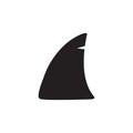 Shark Fin vector icon Royalty Free Stock Photo
