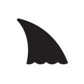 Shark Fin vector icon Royalty Free Stock Photo