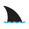 Shark Fin vector icon Royalty Free Stock Photo