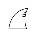 Shark Fin vector icon Royalty Free Stock Photo