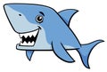 Shark fish cartoon character