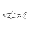 Shark fish icon vector design template basic RGB