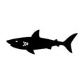 Shark fish icon vector design template basic RGB