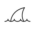 Shark fish icon vector design template basic RGB