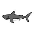 Shark fish icon vector design template basic RGB