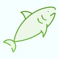 Shark flat icon. Sea predator illustration isolated on white. Shark logo gradient style design, designed for web and app Royalty Free Stock Photo