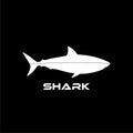 Shark icon isolated on dark background Royalty Free Stock Photo