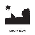 Shark icon vector isolated on white background, logo concept of Royalty Free Stock Photo