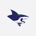 Shark illustration of mascot logo color design vector Royalty Free Stock Photo