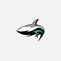 Shark illustration of mascot logo color design vector Royalty Free Stock Photo