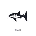 shark isolated icon. simple element illustration from nautical concept icons. shark editable logo sign symbol design on white Royalty Free Stock Photo