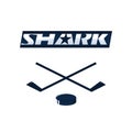 Shark logo for a club or sport hockey team