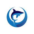 Shark Logo Template and design vector fish wild sea animal Royalty Free Stock Photo