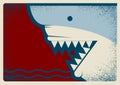 Shark poster background illustration for design