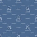 Shark seamless pattern, Hand drawn sketched doodle shark, vector illustration Royalty Free Stock Photo