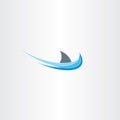 shark sign sea water wave icon Royalty Free Stock Photo