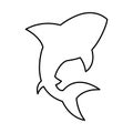 Shark silhouette alert icon