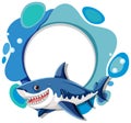 Shark smiling inside a bubble frame Royalty Free Stock Photo
