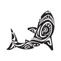 Shark tattoo in Maori style. Vector illustration EPS10