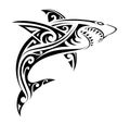 Shark tattoo shape Royalty Free Stock Photo
