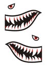 Shark teeth decals Royalty Free Stock Photo