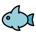 Shark toy icon color outline vector Royalty Free Stock Photo