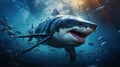 Shark under water, Ai generated image