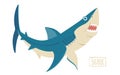 Shark, vector cartoon illustration Royalty Free Stock Photo