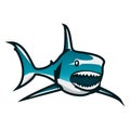 Shark vector illustration. Shark minimalist vector design with white background Royalty Free Stock Photo
